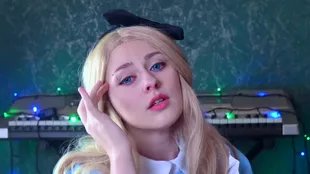 Petite blonde enjoys anal pleasure while dressed as Alice in Wonderland