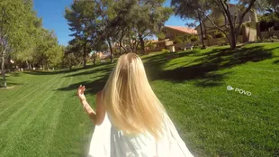 Alex Grey, a cute American blonde, indulges in self-pleasure in a close-up video